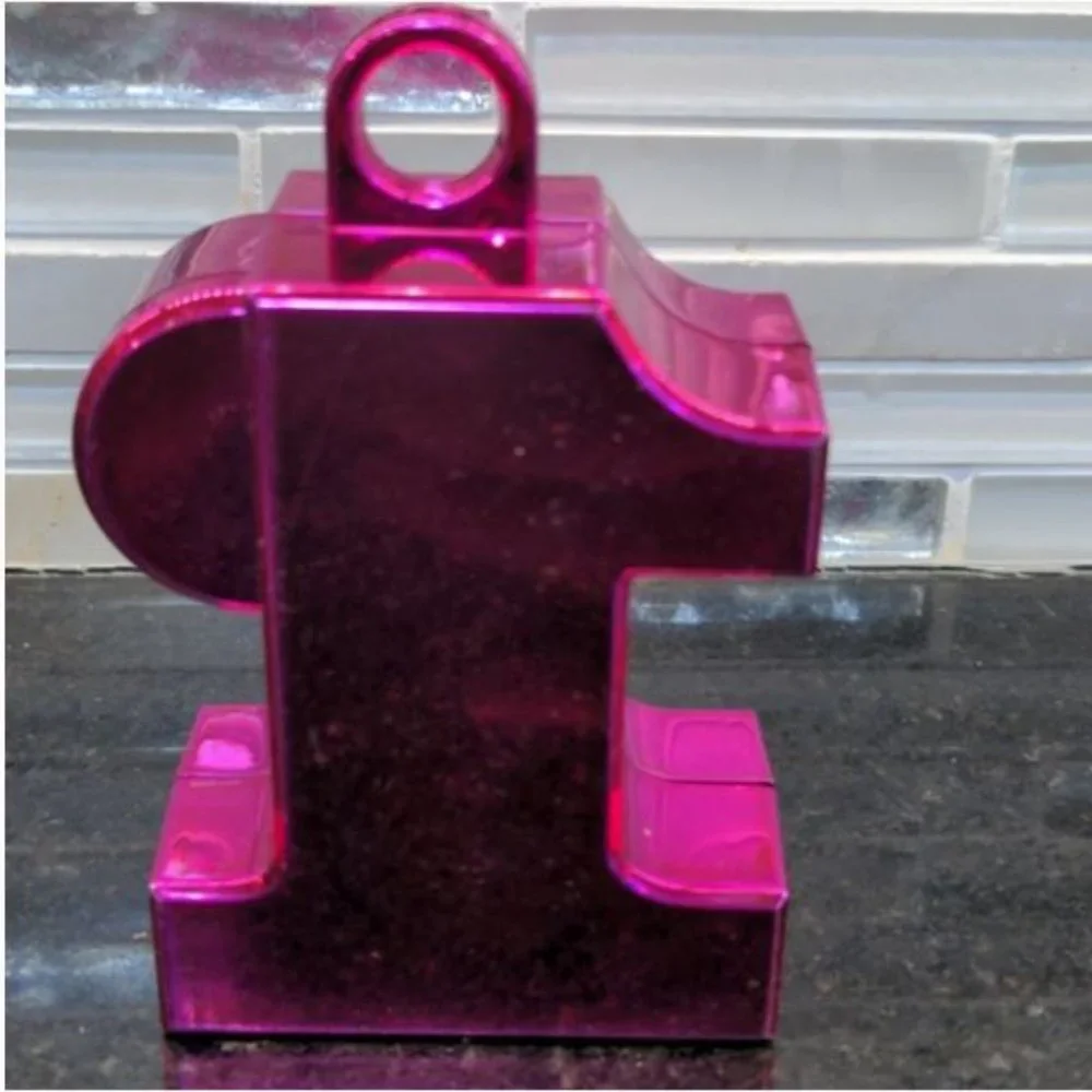 FIRST 1st 1 birthday baby balloon table weight pink party celebrate